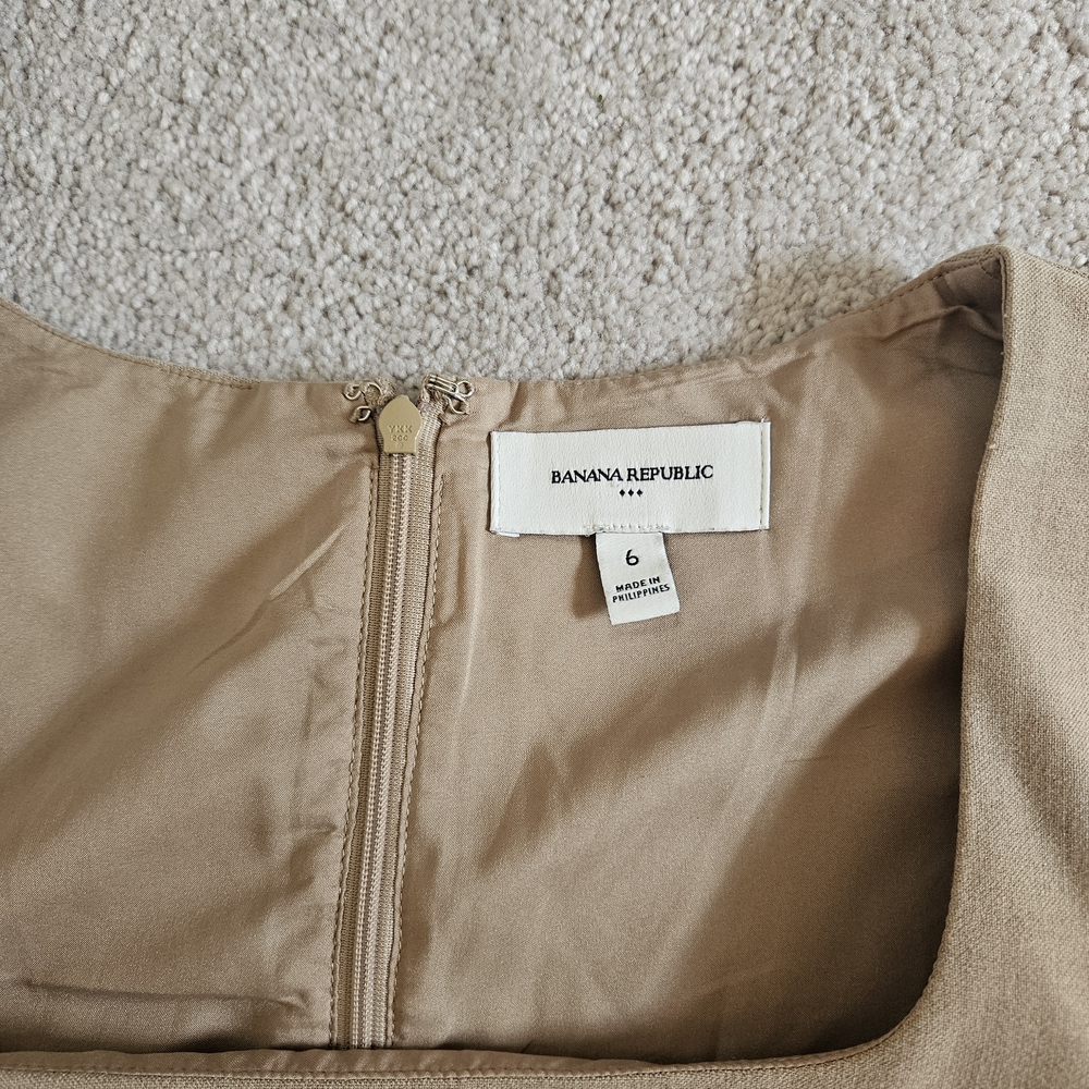 Banana Republic Beige Sleeveless Dress